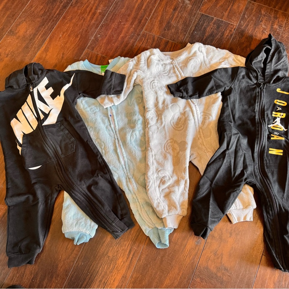 Nike and Jordan Baby Romper Set - Black, White, Light Blue